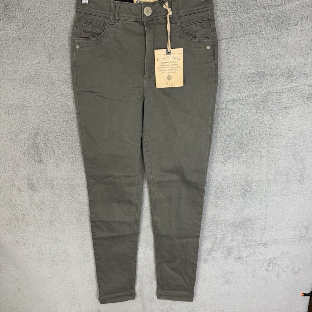 S Democracy Pants Womens 2‎ Green Ab Technology Skyrise Ankle Skimmer NWT